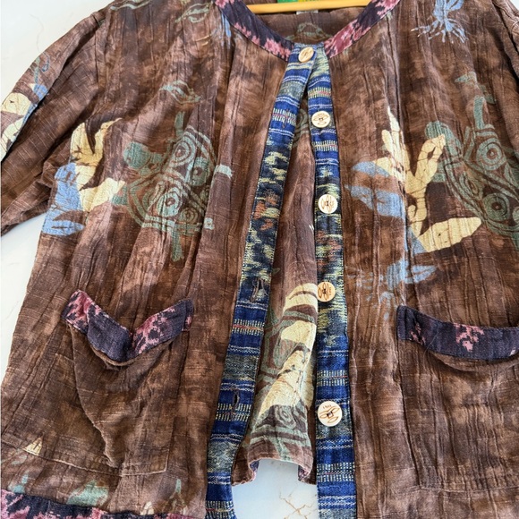 Kusnadi New York Vintage Boho Button Front Top / large - Picture 10 of 11